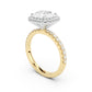 Stella Halo Engagement Ring with Diamond Band