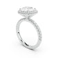Stella Halo Engagement Ring with Diamond Band