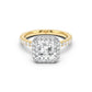Stella Halo Engagement Ring with Diamond Band