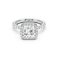 Stella Halo Engagement Ring with Diamond Band