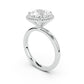 Stella Halo  Engagement Ring with Plain Band
