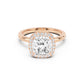 Stella Halo  Engagement Ring with Plain Band
