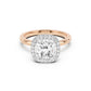 Stella Halo  Engagement Ring with Plain Band