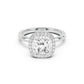 Stella Halo  Engagement Ring with Plain Band