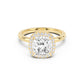 Stella Halo  Engagement Ring with Plain Band