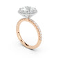 Stella Halo Engagement Ring with Diamond Band