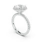 Stella Halo Engagement Ring with Diamond Band