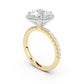 Stella Halo Engagement Ring with Diamond Band