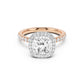Stella Halo Engagement Ring with Diamond Band