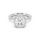 Stella Halo Engagement Ring with Diamond Band