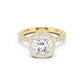 Stella Halo Engagement Ring with Diamond Band