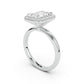 Stella Halo  Engagement Ring with Plain Band