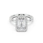 Stella Halo  Engagement Ring with Plain Band
