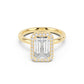 Stella Halo  Engagement Ring with Plain Band