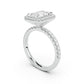 Stella Halo Engagement Ring with Diamond Band