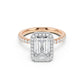 Stella Halo Engagement Ring with Diamond Band