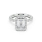 Stella Halo Engagement Ring with Diamond Band