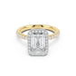 Stella Halo Engagement Ring with Diamond Band