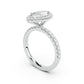 Stella Halo Engagement Ring with Diamond Band