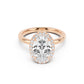 Stella Halo  Engagement Ring with Plain Band