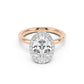 Stella Halo  Engagement Ring with Plain Band