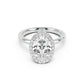 Stella Halo  Engagement Ring with Plain Band