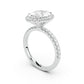 Stella Halo Engagement Ring with Diamond Band
