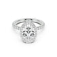 Stella Halo Engagement Ring with Diamond Band