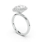 Stella Halo  Engagement Ring with Plain Band