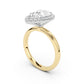 Stella Halo  Engagement Ring with Plain Band