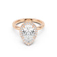 Stella Halo  Engagement Ring with Plain Band