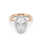 Stella Halo  Engagement Ring with Plain Band