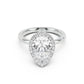 Stella Halo  Engagement Ring with Plain Band