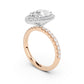 Stella Halo Engagement Ring with Diamond Band