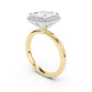 Stella Halo  Engagement Ring with Plain Band