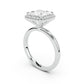 Stella Halo  Engagement Ring with Plain Band