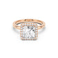 Stella Halo  Engagement Ring with Plain Band