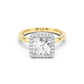 Stella Halo  Engagement Ring with Plain Band