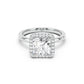Stella Halo  Engagement Ring with Plain Band
