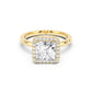 Stella Halo  Engagement Ring with Plain Band