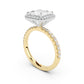 Stella Halo Engagement Ring with Diamond Band