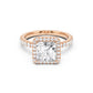 Stella Halo Engagement Ring with Diamond Band