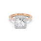 Stella Halo Engagement Ring with Diamond Band
