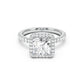 Stella Halo Engagement Ring with Diamond Band