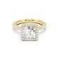 Stella Halo Engagement Ring with Diamond Band