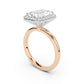 Stella Halo  Engagement Ring with Plain Band