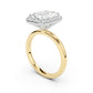 Stella Halo  Engagement Ring with Plain Band