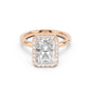 Stella Halo  Engagement Ring with Plain Band