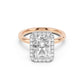 Stella Halo  Engagement Ring with Plain Band