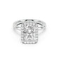 Stella Halo  Engagement Ring with Plain Band